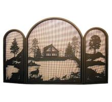 Meyda Tiffany 122977 - 44"W X 31"H Quiet Pond Fireplace Screen