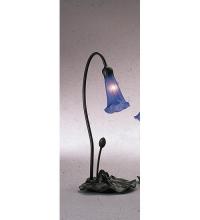 Meyda Tiffany 12500 - 16" High Blue Pond Lily Mini Lamp