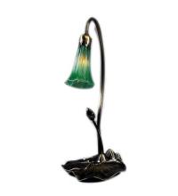 Meyda Tiffany 12859 - 16" High Green Pond Lily Mini Lamp