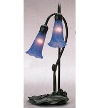 Meyda Tiffany 13064 - 16" High Blue Pond Lily 2 LT Accent Lamp