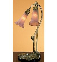 Meyda Tiffany 13209 - 16" High Lavender Pond Lily 2 LT Accent Lamp