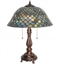 Meyda Tiffany 132148 - 22" High Tiffany Fishscale Table Lamp