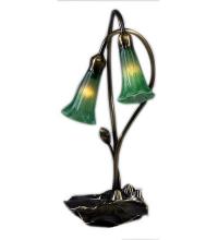 Meyda Tiffany 13481 - 16" High Green Pond Lily 2 Light Accent Lamp