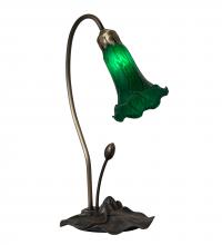 Meyda Tiffany 13716 - 16" High Green Tiffany Pond Lily Accent Lamp