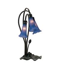 Meyda Tiffany 13746 - 16" High Blue Pond Lily 3 LT Accent Lamp