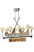 Meyda Tiffany 139745 - 50"L Personalized Canoe 8 LT Chandelier