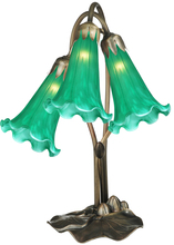 Meyda Tiffany 14150 - 16" High Green Pond Lily 3 Light Accent Lamp