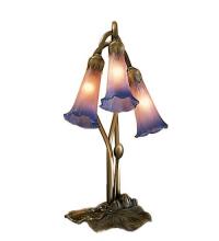 Meyda Tiffany 14670 - 16" High Pink/Blue Pond Lily 3 LT Accent Lamp