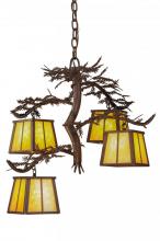 Meyda Tiffany 147619 - 28"W Pine Branch 4 LT Chandelier