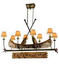 Meyda Tiffany 161863 - 52"L Personalized Canoe 8 LT Oblong Chandelier