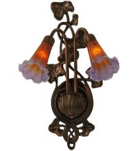 Meyda Tiffany 16637 - 11"W Amber/Purple Pond Lily 2 LT Wall Sconce