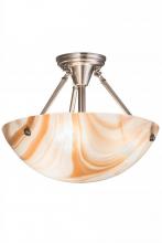 Meyda Tiffany 190546 - 16"W Metro Cognac Swirl Semi-Flushmount