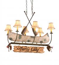 Meyda Tiffany 197097 - 36" Long Personalized Canoe 6 Light Chandelier