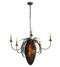 Meyda Tiffany 19829 - 36"W Pinecone 5 Arm Chandelier