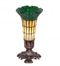 Meyda Tiffany 20230 - 8" High Stained Glass Pond Lily Victorian Accent Lamp