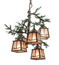 Meyda Tiffany 211883 - 28" Wide Pine Branch Valley View 5 Light Chandelier