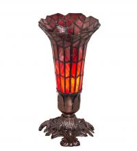 Meyda Tiffany 239057 - 8" High Stained Glass Pond Lily Victorian Accent Lamp