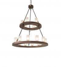 Meyda Tiffany 247664 - 36" Wide Loxley 18 Light Two Tier Chandelier