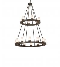 Meyda Tiffany 247855 - 42" Wide Loxley 18 Light Two Tier Chandelier