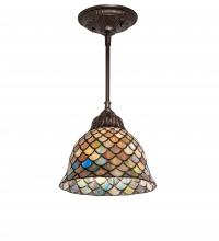 Meyda Tiffany 248598 - 8" Wide Tiffany Fishscale Mini Pendant