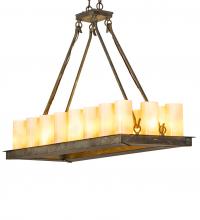 Meyda Tiffany 249385 - 39" Long Loxley 18 Light Oblong Chandelier