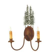 Meyda Tiffany 29463 - 14.5"W Tall Pines 2 LT Wall Sconce