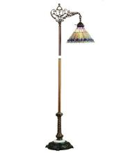 Meyda Tiffany 65841 - 60"H Tiffany Jeweled Peacock Bridge Arm Floor Lamp