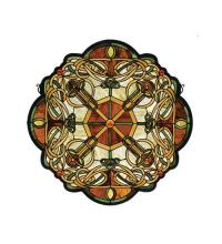 Meyda Tiffany 71235 - 25"W X 25"H Galway Medallion Stained Glass Window