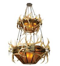 Meyda Tiffany 71372 - 66" Wide Antlers Elk 2 Tier Chandelier