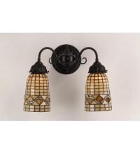 Meyda Tiffany 74050 - 14.5" Wide Tiffany Acorn 2 Light Wall Sconce