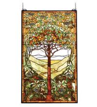 Meyda Tiffany 74065 - 29"W X 48"H Tiffany Tree of Life Stained Glass Window