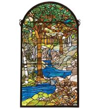 Meyda Tiffany 77530 - 40"H X 22"W Tiffany Waterbrooks Stained Glass Window