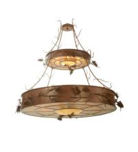 Meyda Tiffany 79713 - 58" Wide Woodland Pine 2 Tier Inverted Pendant