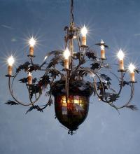 Meyda Tiffany 79860 - 39"W Greenbriar Oak 9 Arm Chandelier