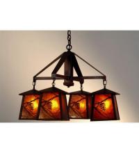 Meyda Tiffany 98359 - 28" Wide Whispering Pines 4 LT Chandelier