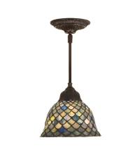 Meyda Tiffany 98823 - 8"W Tiffany Fishscale Mini Pendant