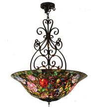 Meyda Tiffany 99163 - 38"W Tiffany Rosebush Inverted Pendant