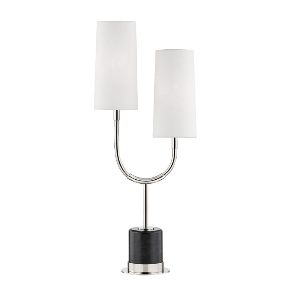 2 LIGHT MARBLE TABLE LAMP