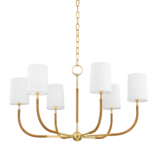 Hudson Valley Orange 3534-AGB - 6 LIGHT CHANDELIER