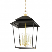 Hudson Valley Orange 5138-AGB/SBK - 8 LIGHT LANTERN