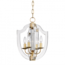 Hudson Valley Orange 6512-AGB - 4 LIGHT PENDANT