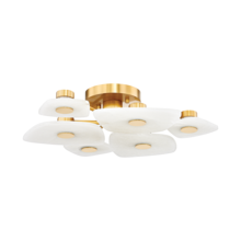 Hudson Valley Orange 7828-AGB - Holmdel Semi Flush