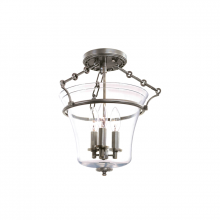 Hudson Valley Orange 830-HN - 3 LIGHT SEMI FLUSH