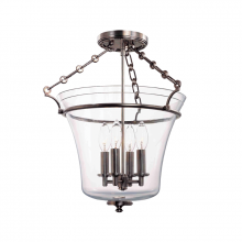 Hudson Valley Orange 832-HN - 4 LIGHT SEMI FLUSH