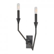 Hudson Valley Orange 8502L-OB - 2 LIGHT LEFT WALL SCONCE