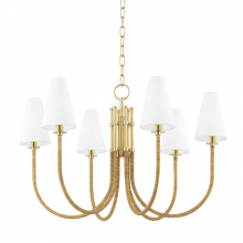 Hudson Valley Orange 8732-AGB - 6 LIGHT CHANDELIER