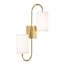 Hudson Valley Orange 9100-AGB - 2 LIGHT WALL SCONCE