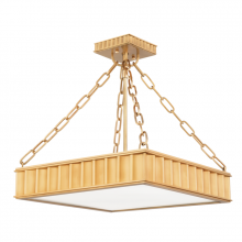 Hudson Valley Orange 933-AGB - 3 LIGHT SEMI FLUSH