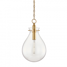 Hudson Valley Orange BKO102-AGB - 1 LIGHT MEDIUM PENDANT