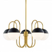 Mitzi Orange H344805-AGB/BK - Renee Chandelier